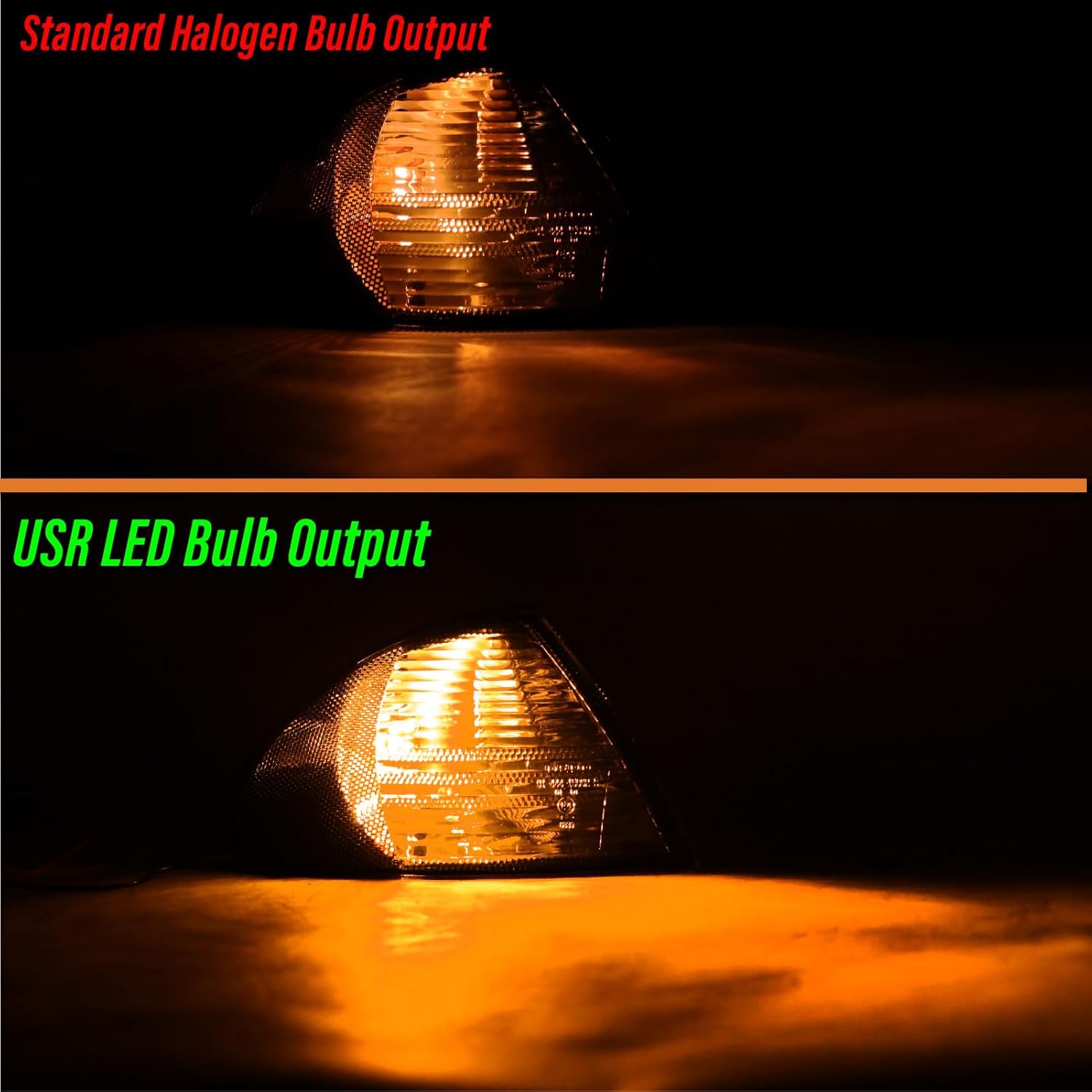 USR 99-01 E46 4D Corner Lights W/CANBUS ERROR FREE LED BULBS UPGRADE - OE Euro Smoke Turn Signal Lamps Set (Left + Right) Compatible with 1999-2001 BMW E46 3 Series 4 Doors Sedan and 5 Doors Wagon