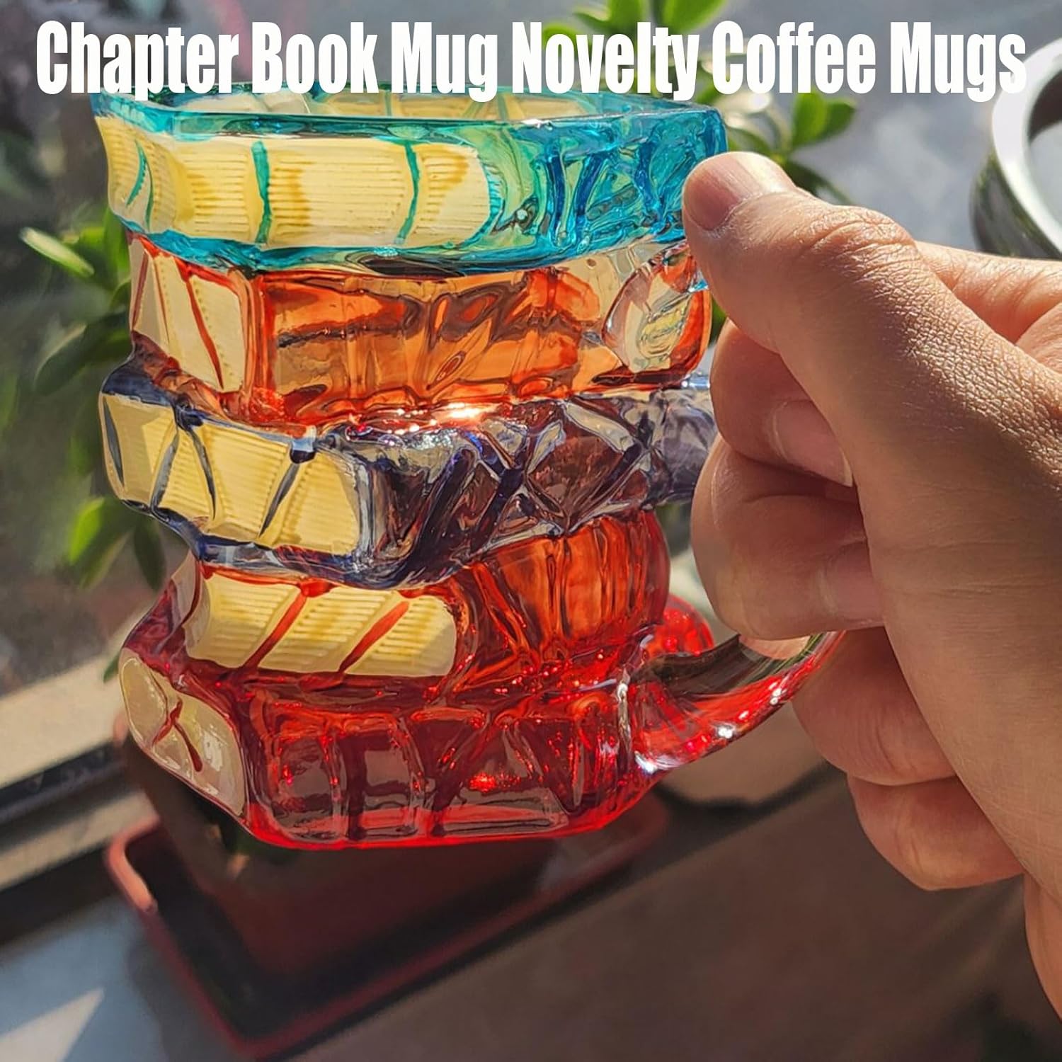 Chapter Book Mug Novelty Coffee Mugs, Novelty 3D Painted Books Coffee Mug, 11Oz Books Stack Glass Cup Gift for Readers (1pcs) - Image 2