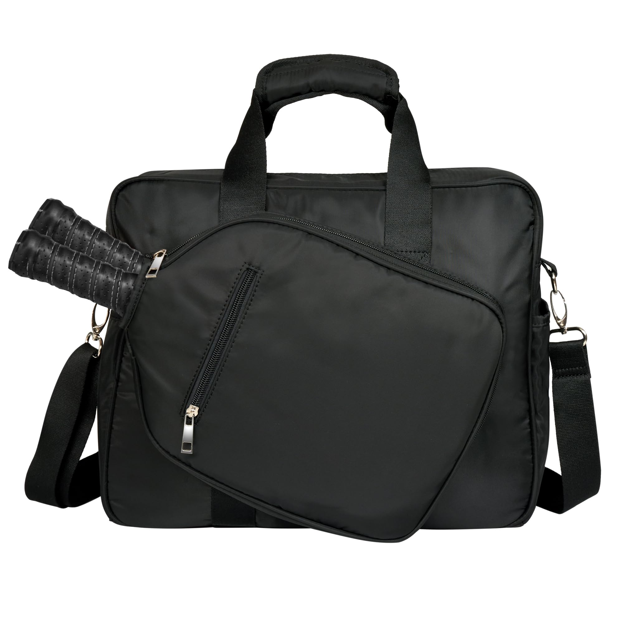 Pickleball Bags for Women, Pickleball Bag Tote with Front Pocket Fits 2 Paddles, Cute Pickleball Paddle Bag with Fence Hook & Shoulder Strap, Pickleball Gifts Accessories for Women Ladies