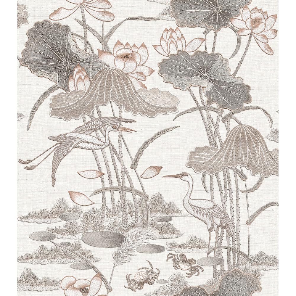 Design ID Wallpaper TP422701 Tapestry Lotus Pond Grey