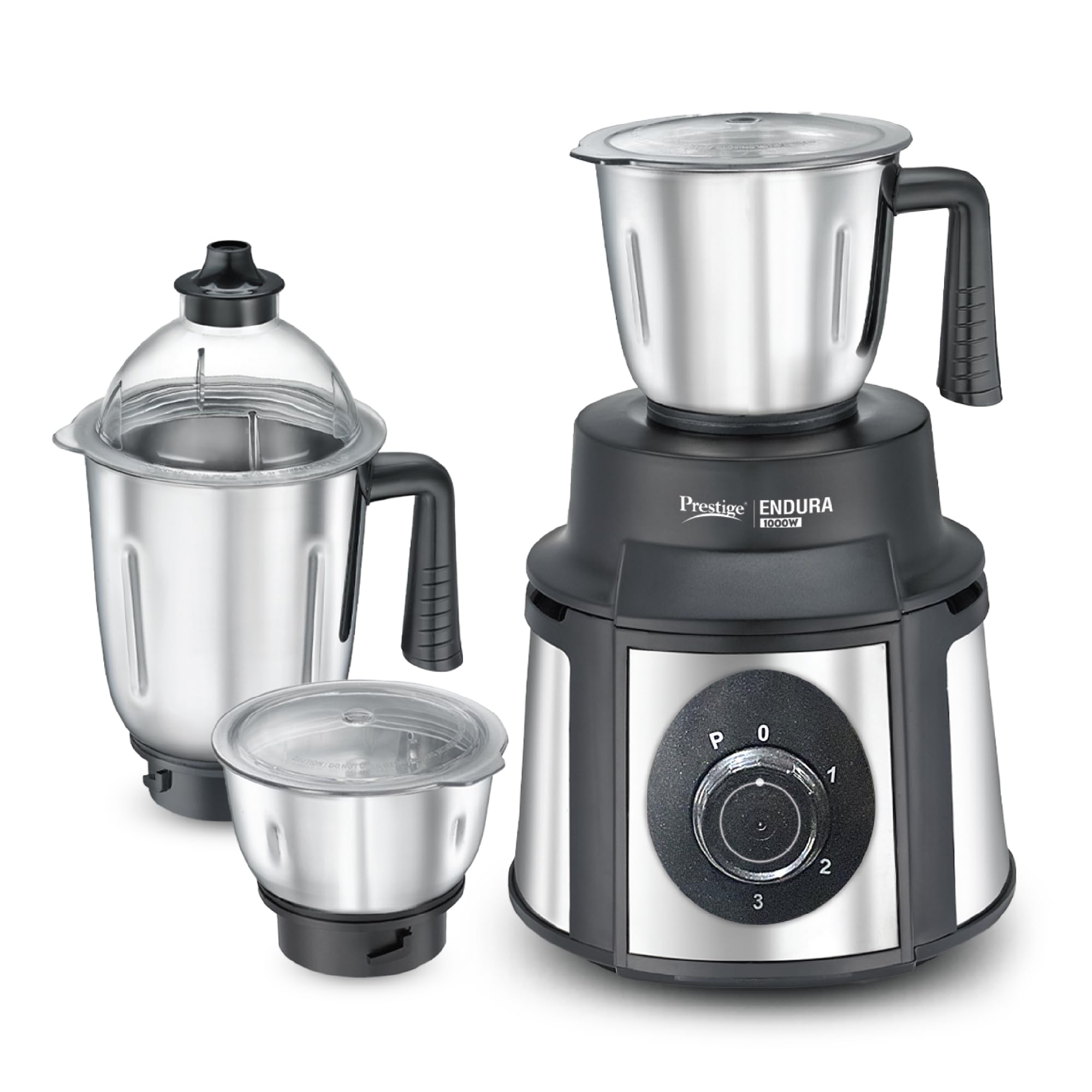 Prestige Endura 1000W Mixer Grinder with Ball Bearing Technology|Stainless Steel 3 Jars with Flow breakers|Overload protection|Black & Silver (B0CMTV28LZ) Amazon Price History, Amazon Price Tracker