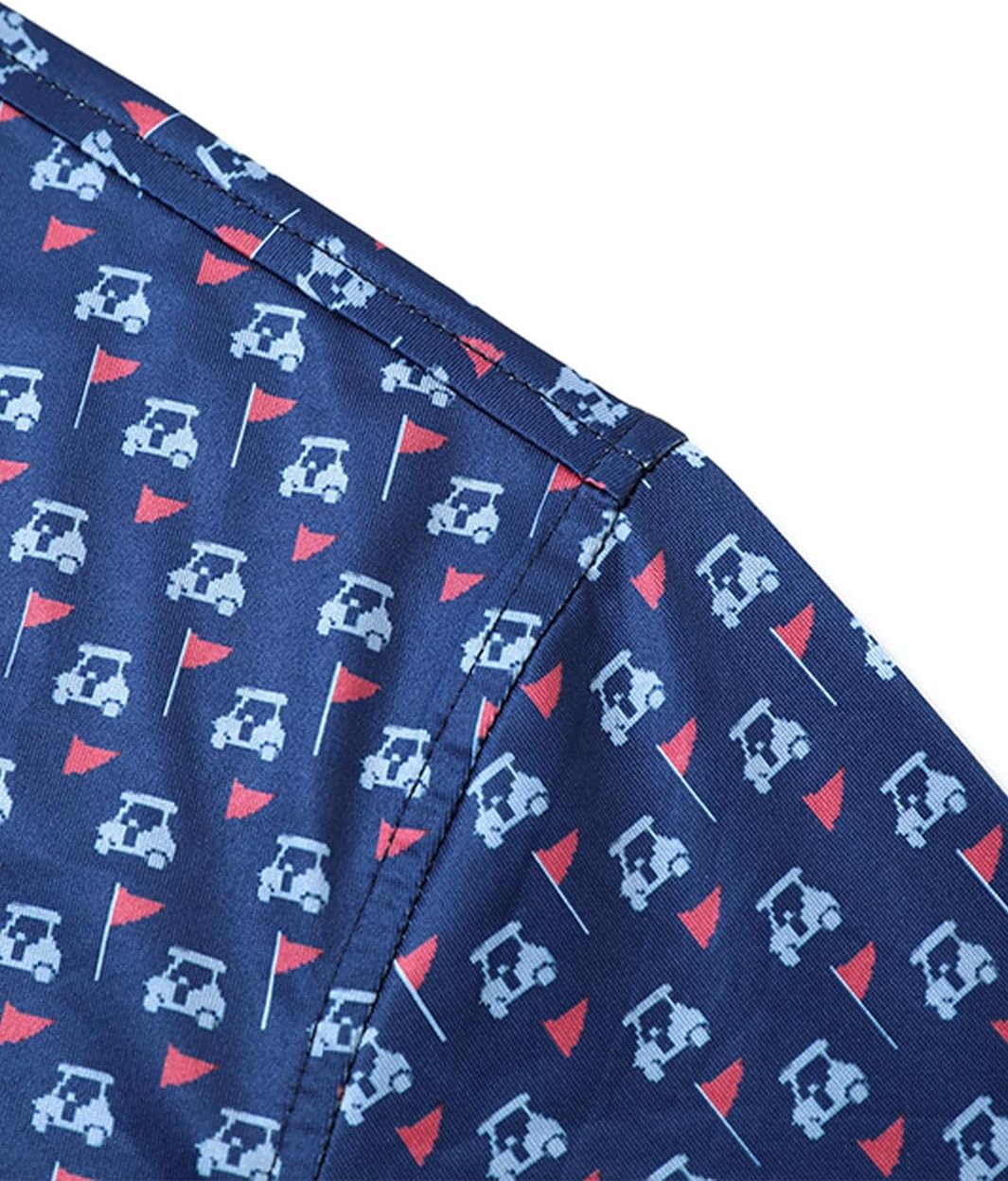 Men' s Golf Shirts Short Sleeve Print Performance Moisture Wicking Dry Fit Golf Polo Shirts for Men