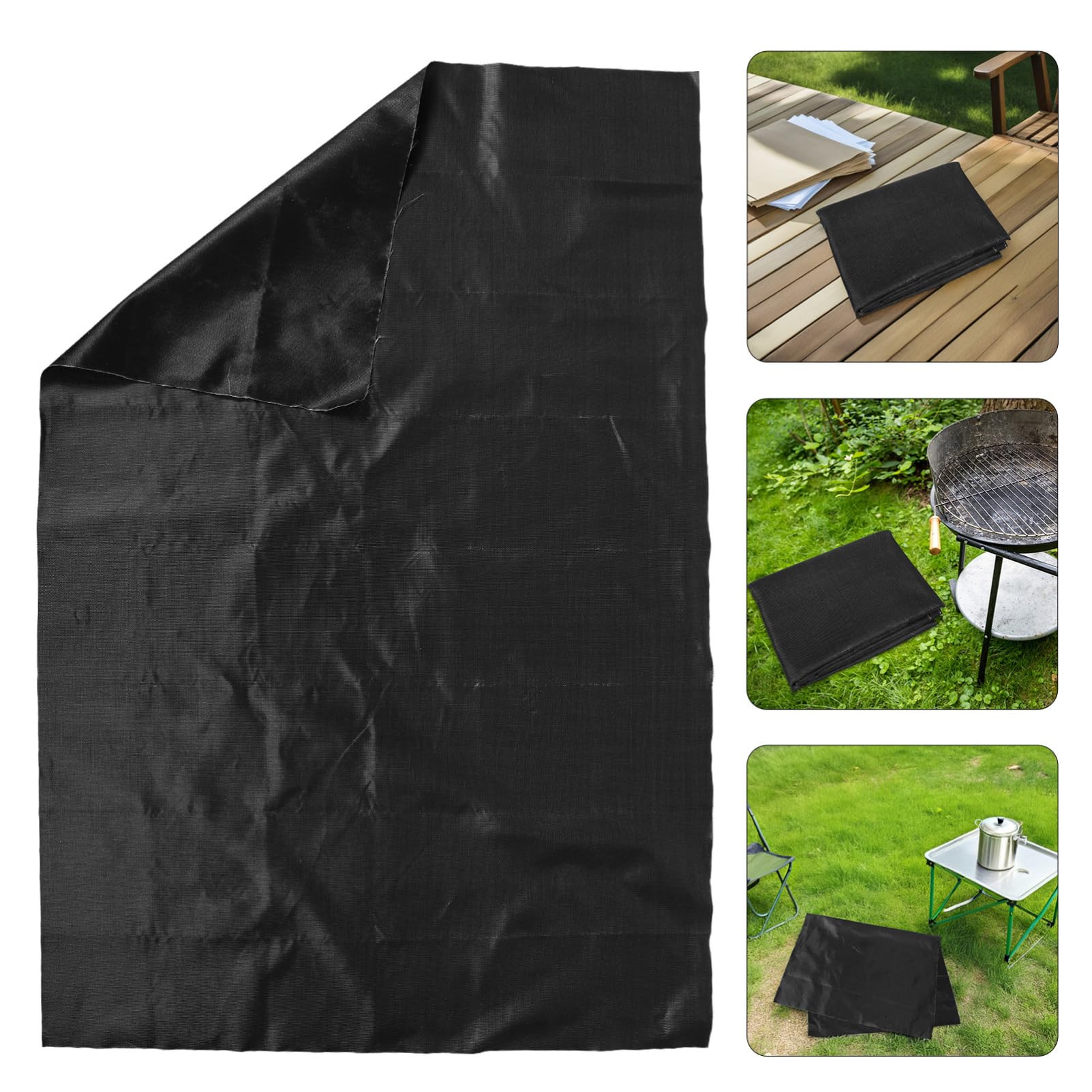 BESPORTBLE Estera Ignífuga para Barbacoa Al Aire Resistente Altas Temperaturas Protector De Césped para Fogatas De Barbacoa para Jardines y Terrazas