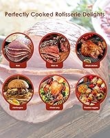 Vista 6 de Kit de parrilla con asador, parrilla BBQ giratoria automática, parrillas universales con certificado UL con motor de 120V 4W, varilla de 28