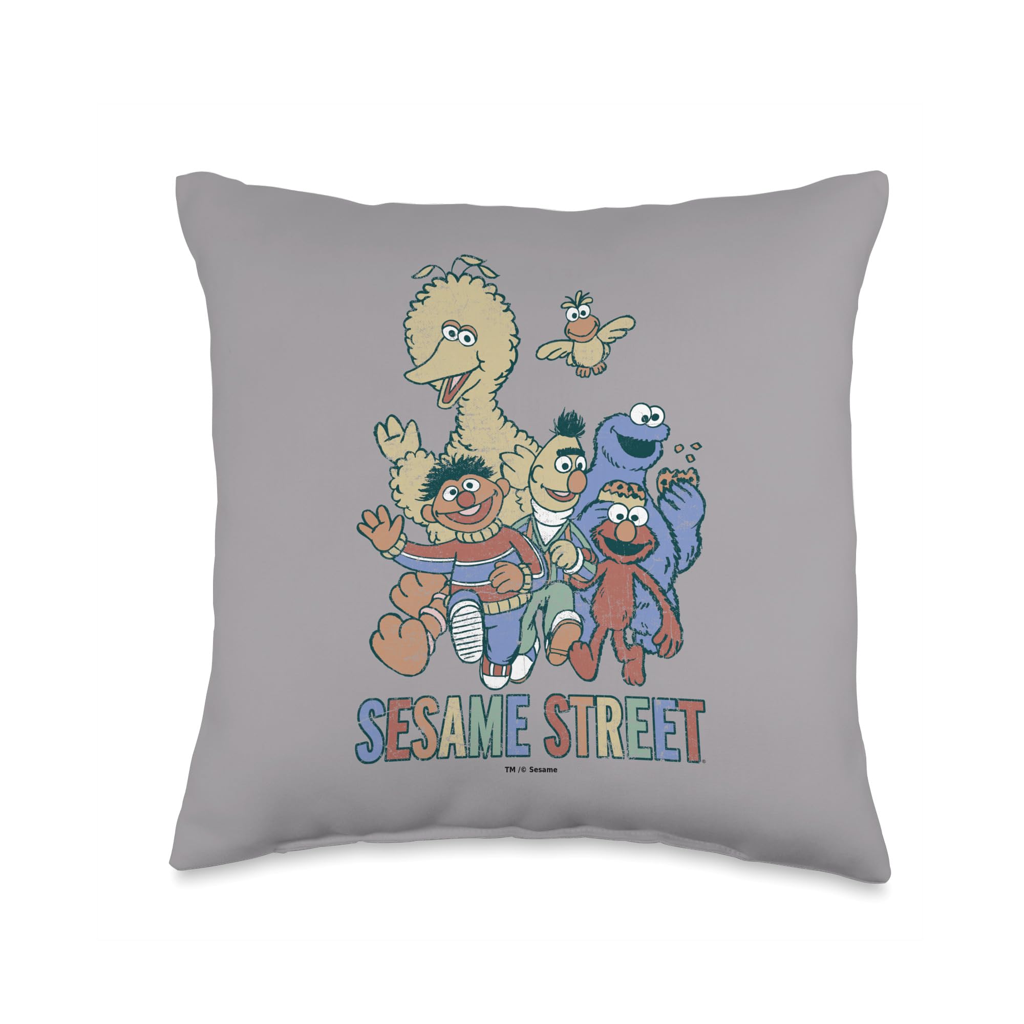 Coussin Sesame Street pour soulager le dos sur fauteuil bureau
