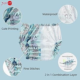 Joyo roy Plastic Underwear for Potty Training Diaper Covers For Boys Plastic Underwear Leakproof Rubber Pants For Toddlers Rubber Pants for Potty Training Waterproof Cloth Diaper Covers Boys 6T