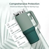 Vista 72 de Botas de silicona para Stanley, protector inferior de copa, accesorios para Stanley Quencher H2.0 FlowState Tumbler 20oz/20oz/30oz/Stanley Adventure
