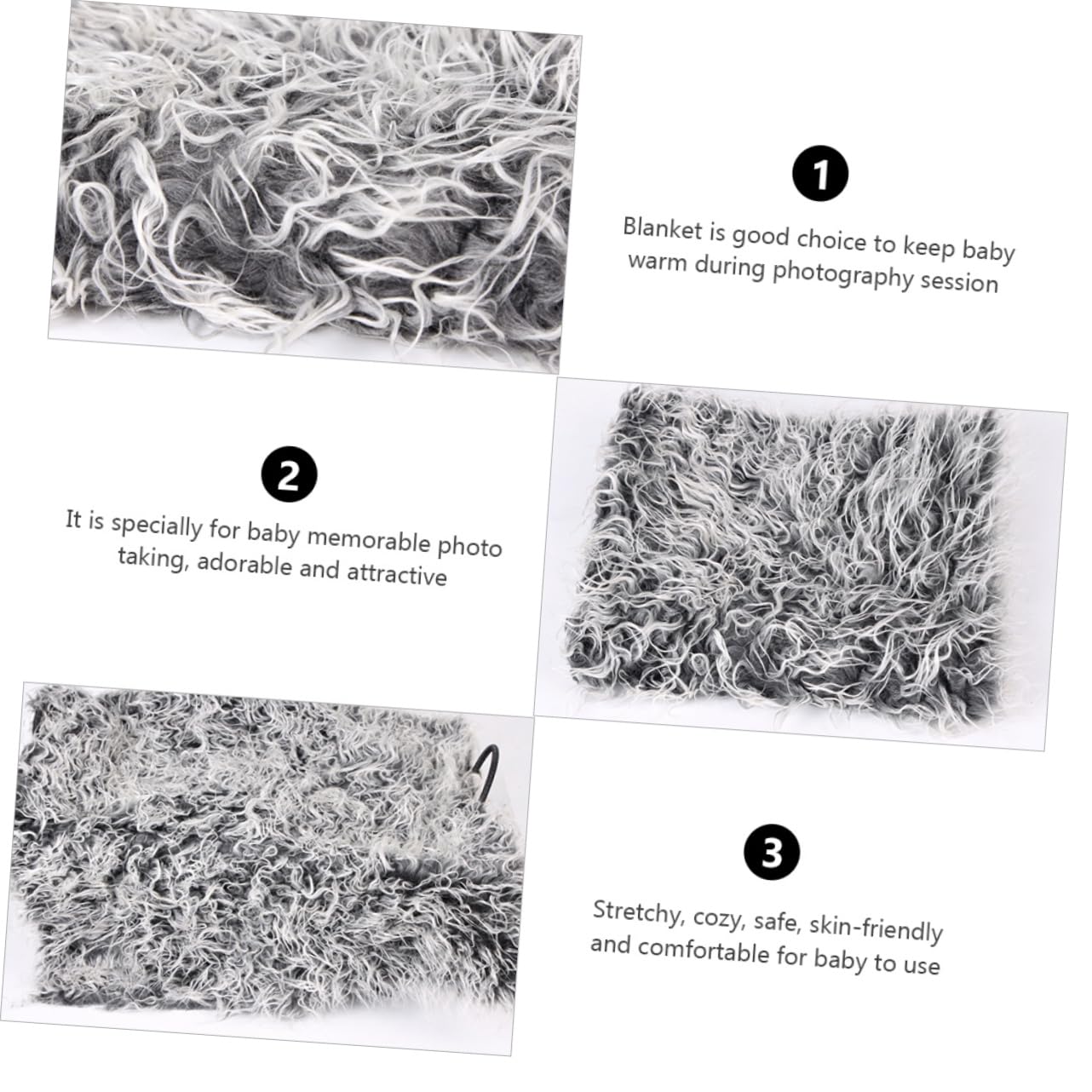 ifundom 3 Pezzi Oggetti Di Scena Per La Fotografia Del Bambino Coperta Taggy Per Neonati Coperta Per Foto Del Bambino Oggetti Di Scena Per Foto Del Coperte Per Neonati