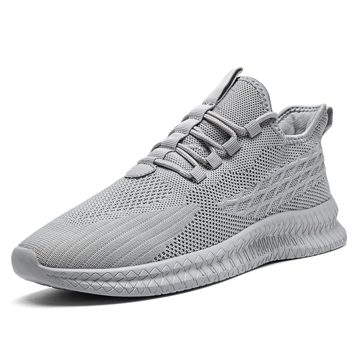 Mens Running Shoes Slip On Walking Sneakers Tennis Gym Shoes Casual Road Fashion Breathable Lightweight Workout Sport