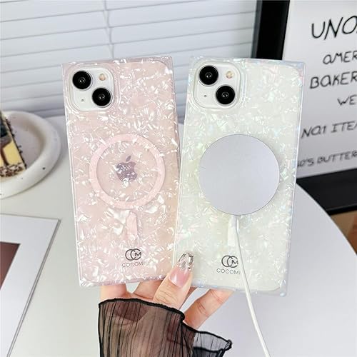 Miniatura 8 de Cocomii - Funda rectangular compatible con iPhone 13 Pro Max - Compatible con MagSafe, funda para teléfono con perlas opalescentes, bordes