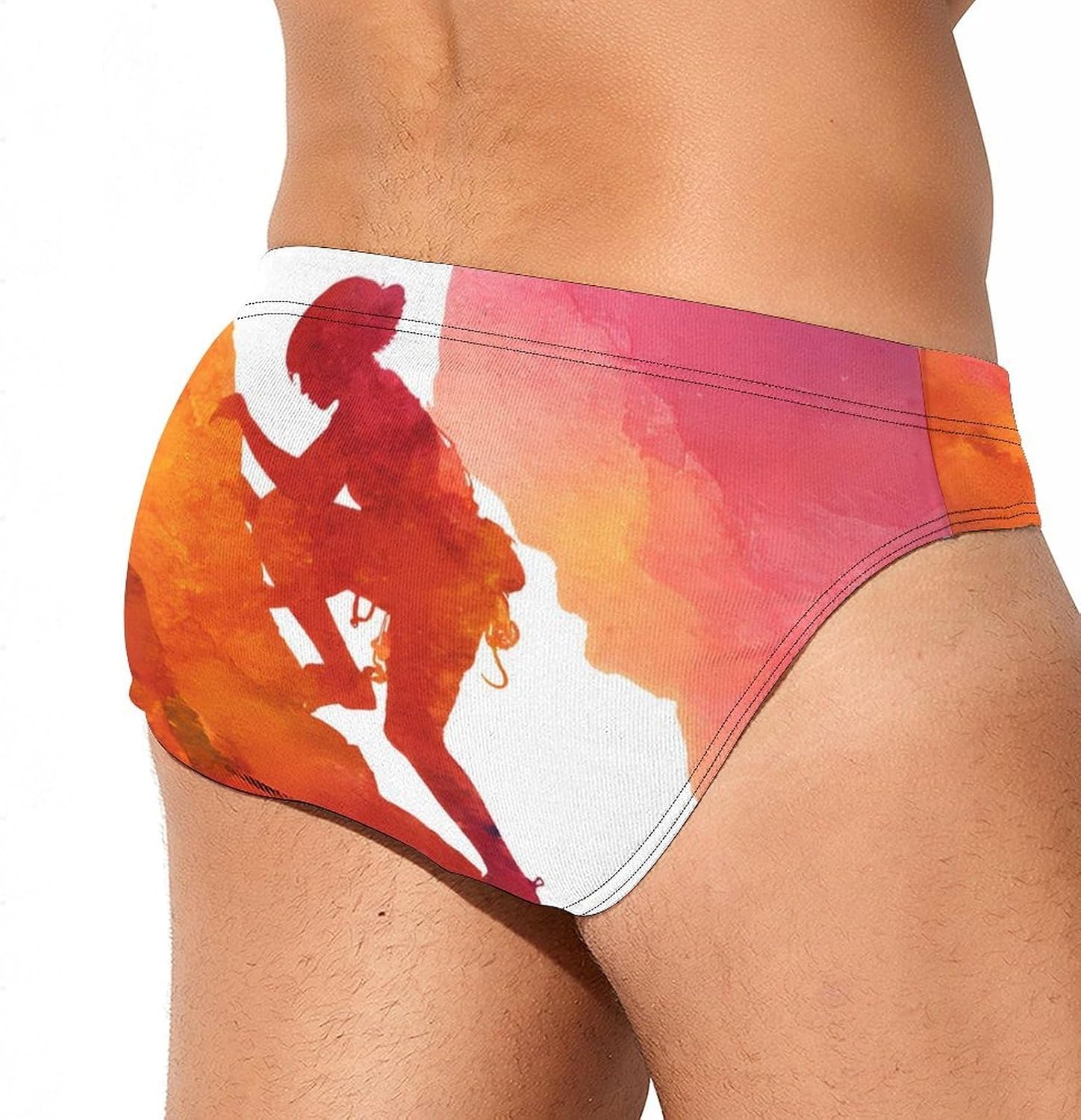 Rock Climbing Climbers Tie-Dye Men's Swimwear Bikini Swimming Briefs Stretchy Swimsuits Board Surf Shorts Trunks
