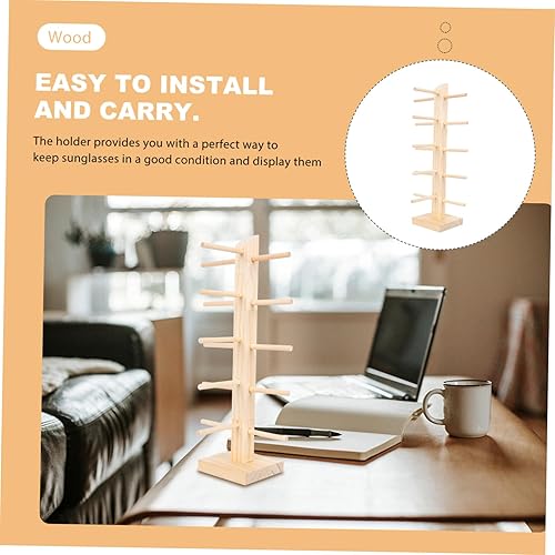 Miniatura 9 de Wooden Sunglass Stand Display Rack for Sun Holder Stand and Eyeglass Organizer