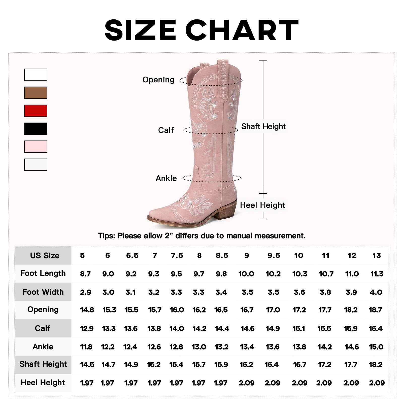 Stivali da cowboy da donna, stivali da cowgirl larghi al polpaccio alti al ginocchio, stivali da cowgirl con strass scintillanti glitterati con ricamo classico, stivali retrò a punta con