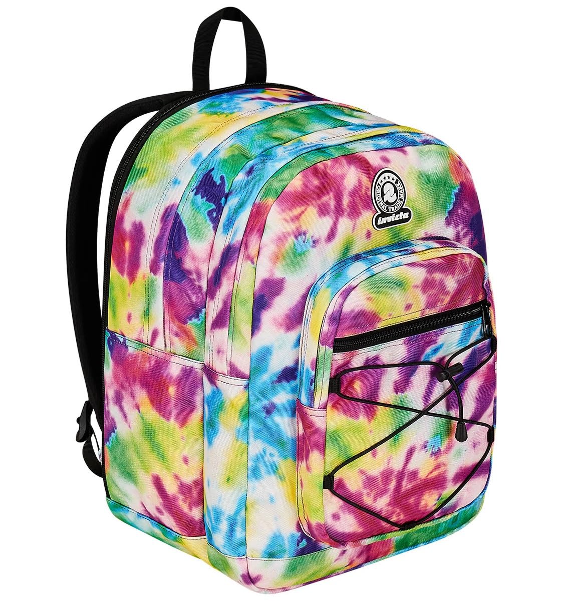 Invicta Zaino Scuola Dial Multicolore, Doppio Scomparto, Tasca Porta PC + Astuccio Scuola 3 Scomparti, Azzurro e Viola, Bambina Ragazza