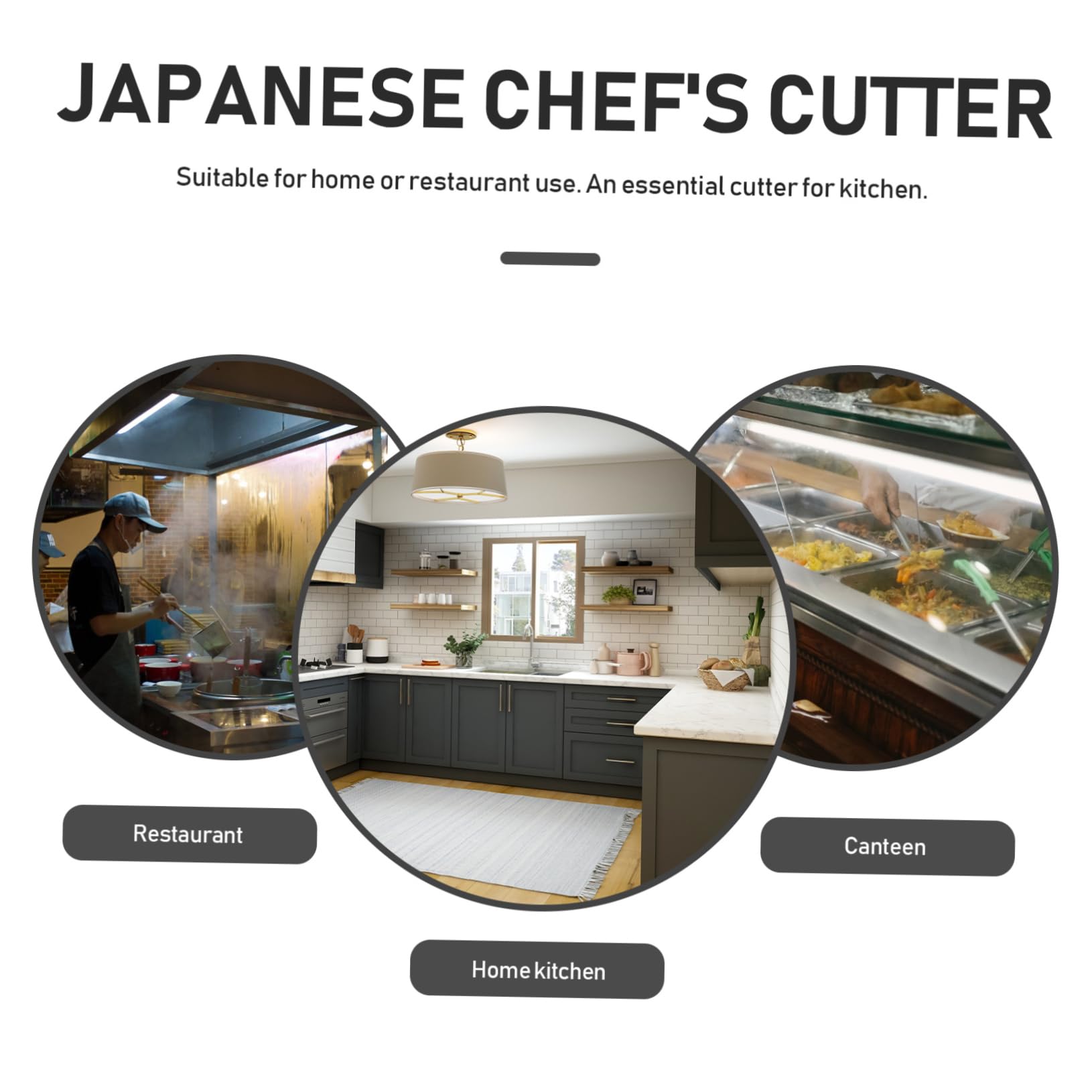 LABRIMP Cuchillo de Cocina Japonés Profesional Cortador Multiusos de Madera y Acero Mango Antideslizante para Cocina en Casa y Restaurantes
