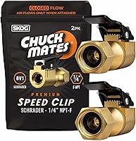 Vista 9 de Chuck Mates - Accesorio de conexión rápida prémium para infladores de neumáticos de tipo abierto (paquete de 1)