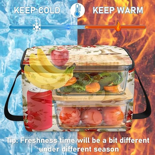 Miniatura 6 de Christmas Fun Decor Insulated Lunch Bag Women Reusable Lunch Tote Square Meal Bag for Adults Men Cooler Lunch Box for Work Travel Picnic Food