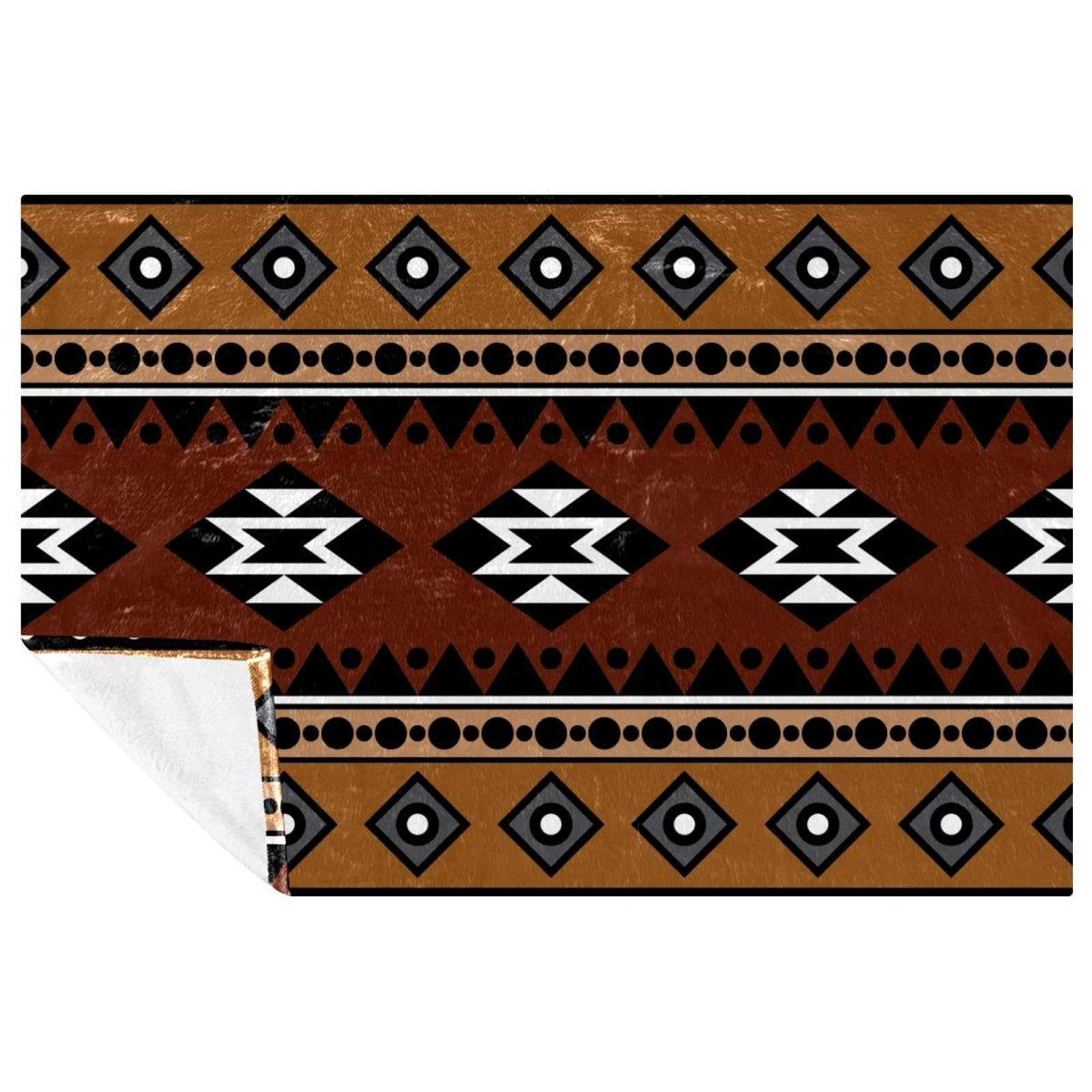 Couverture aztèque 150x100 cm pour canapé lit et plage