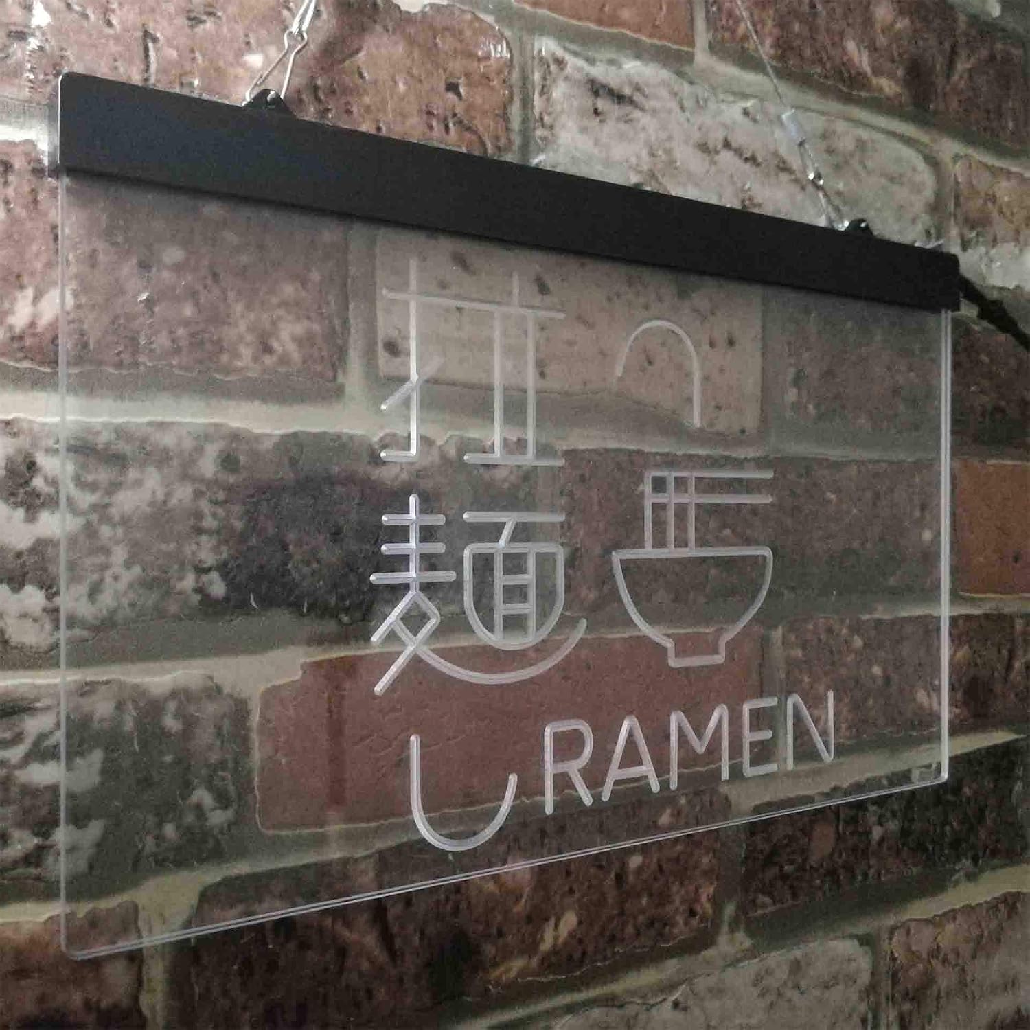 ADVPRO Chinese Ramen Shop Restaurant Dual Color LED Neon Sign White & Orange 12 x 8 Inches st6s32-i3844-wo