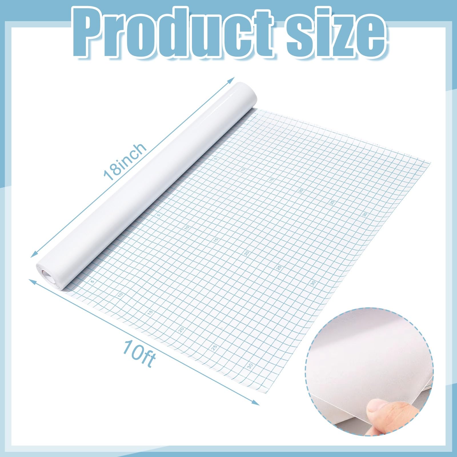 Transparente Kontaktpapierrolle, 45,7 cm x 3 m, zum Abziehen und Aufkleben, selbstklebende Bucheinband-Schutz für Bücher, Handwerk, 2 Stück