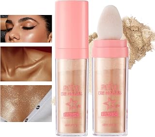 DAGEDA Body Glitter, Shimmer Face and Body Highlighter Powder, High Gloss Fairy Glitter Sparkle Powder Highlight Makeup for Hair Face Body Cosmetics with Bright Luster (Golden Brown)