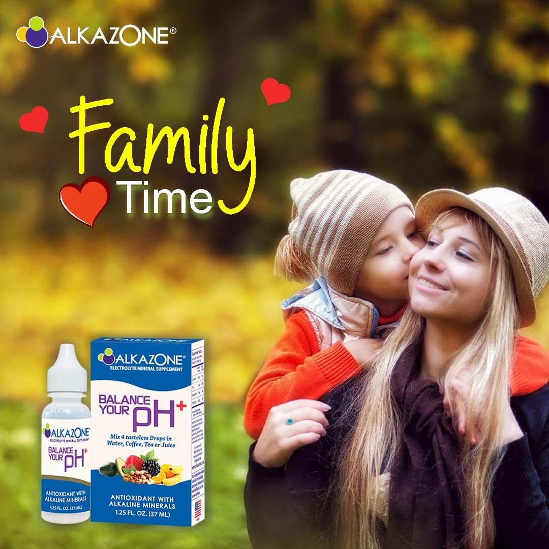 Alkazone Balance Your pH (Plus) Antioxidant Alkaline Mineral Drops, Single 1.25 Oz Pack, Portable, Yields 30 Day Supply of antioxidant Water, Unflavored, pH Balance, Hydration