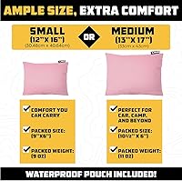 Vista 3 de Wise Owl Outfitters - Almohada de camping - Almohada de espuma viscoelástica para viajes para dormir en avión, senderismo, mochilero y uso al aire