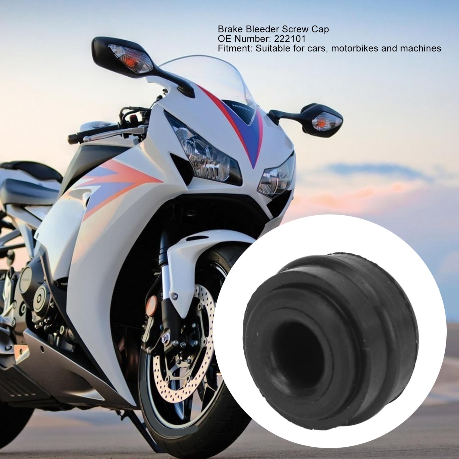 Tappo Spurgo Freni - Tappo di lubrificazione capezzoli in gomma nera per la maggior parte delle applicazioni di viti di spurgo da 8 mm su auto e moto 4 pezzi