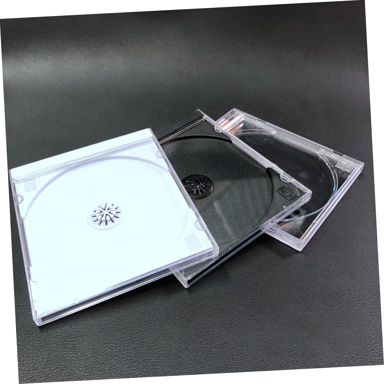 Zerodeko 6pcs Cd DVD Storage Case Portable Media for Home Cinema Includes White Grey Cases for Wedding Videos Mixtapes and More
