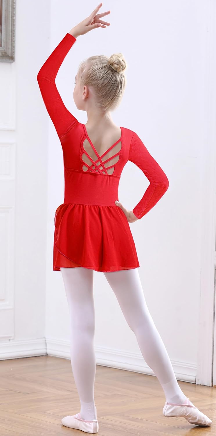 Girls Tank Ballet Leotards with Skirt Toddler Dance Dress,Cute Butterfly Hollow Back - Image 4