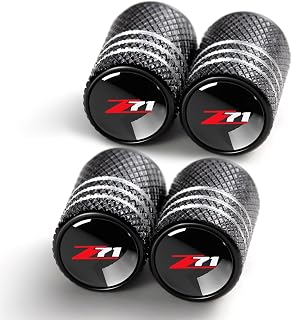 Tire Valve Stem Caps for Chevrolet Z71 Metal Car Wheel Air caps Auto Valve Stem Caps Accessories 4 Pcs Black