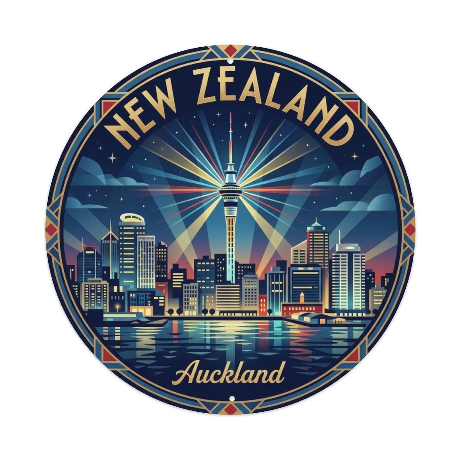 Vintage Travel New Zealand Vision Vintage Metal Tin Sign Plaque Wall Decor for Cafe, Club Bar, Office, Garden Metal Poster 8x8Inch