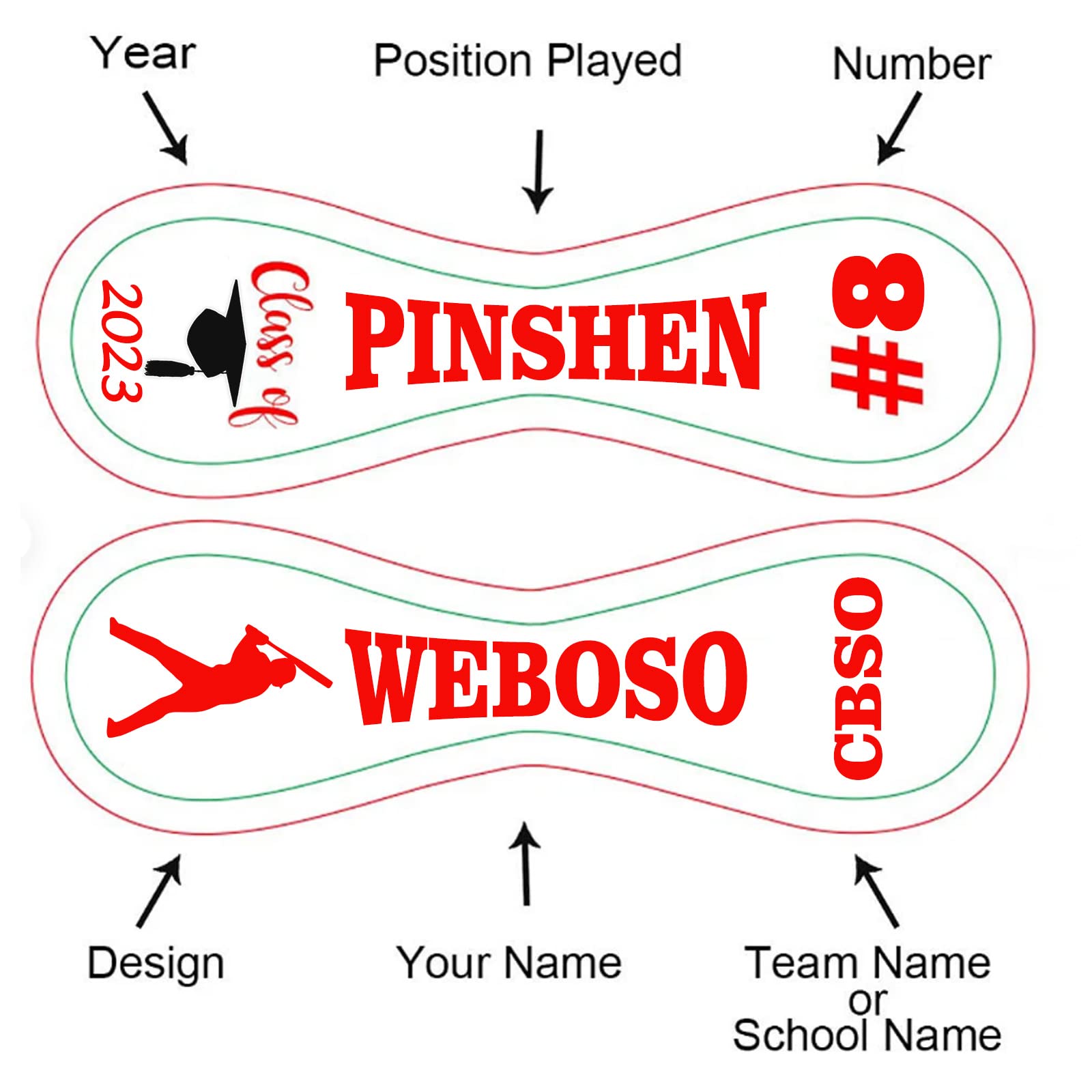 OXYEFEI Graduation Gifts, Custom Personalized Embroidered Baseball/Softball, Unique Class of 2023 Graduation Gifts for Her, Him (White)