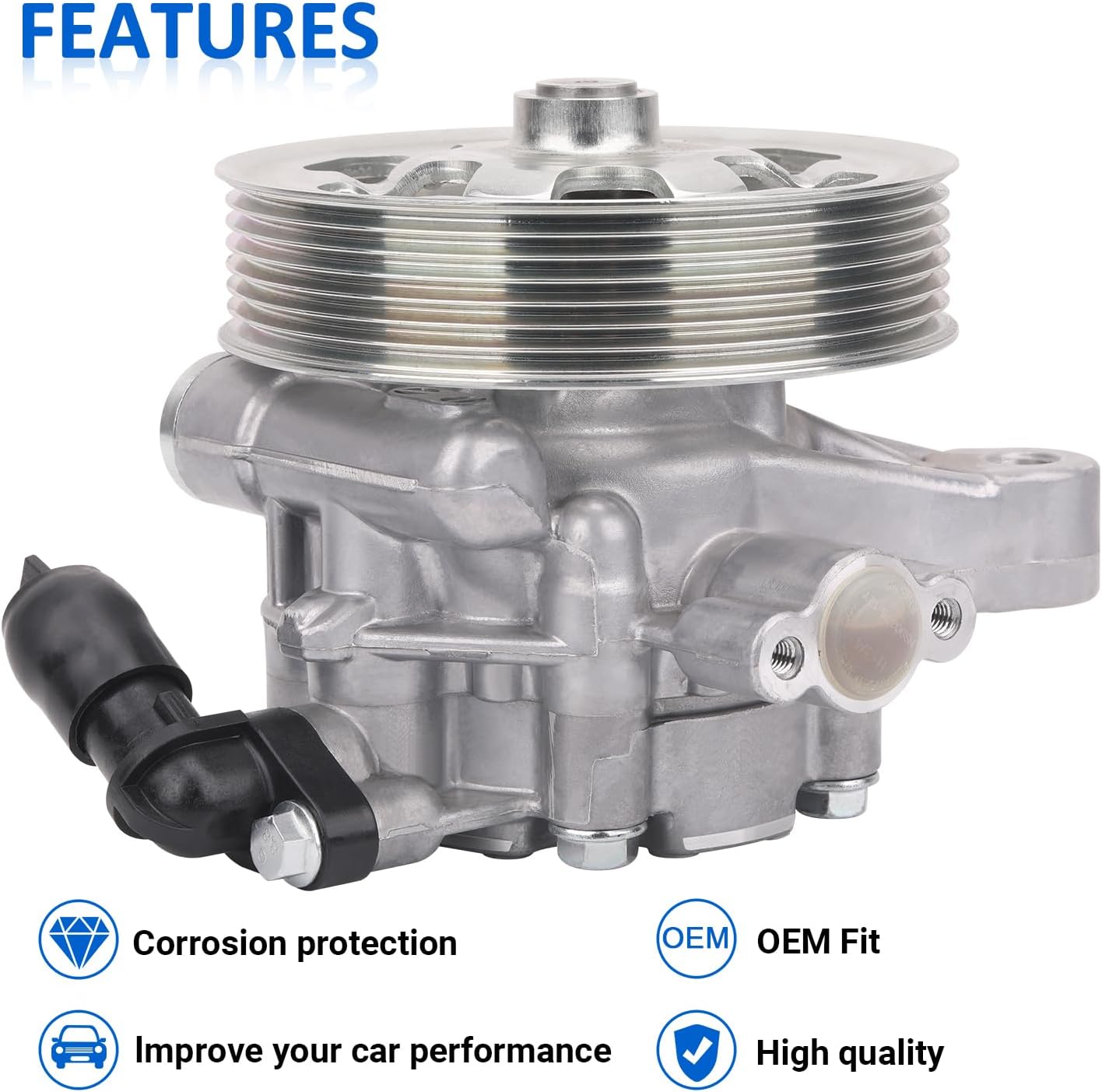 21-5495 Power Steering Pump Compatible with 2008 2009 2010 2011 2012 for Honda Accord 2.4L, 2008 2009 2010 2011 2012 Accord 2.4L, Power Steering Pump Replace OE Part PSP-HD-003 56100-R40-325