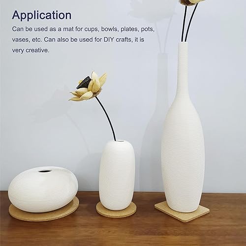 Miniatura 5 de uxcell 3.937x3.346x0.039 in Posavasos Hexágono Corcho Copa Mat Pad Adhesivo Respaldo 60pcs