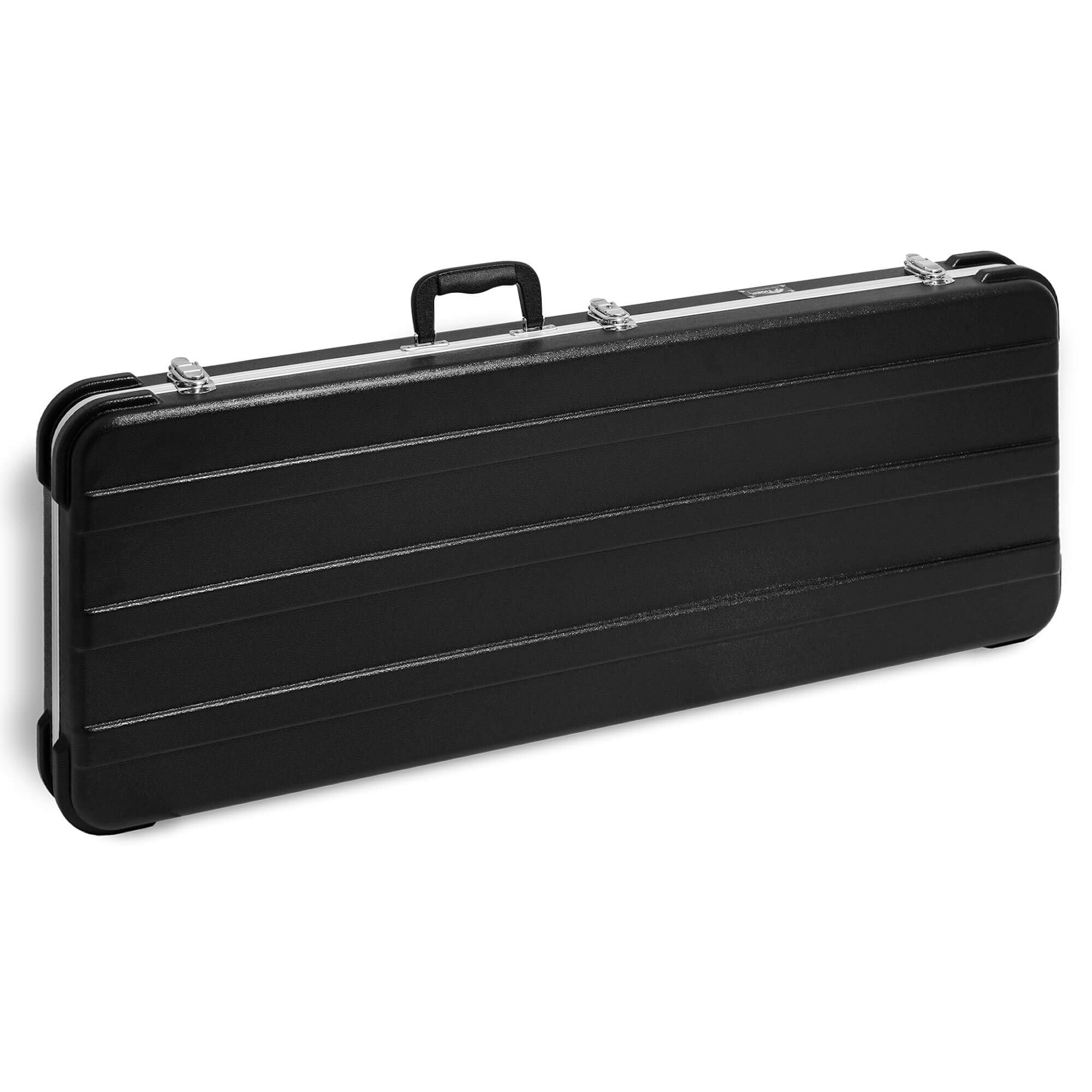 Tiger Electric Guitar Hard Case – ABS Shell, Plush Interior, Locking Latches with Key Lock, Reinforced Handle, Weather-Resistant – Fits Most Electric Guitars – Black