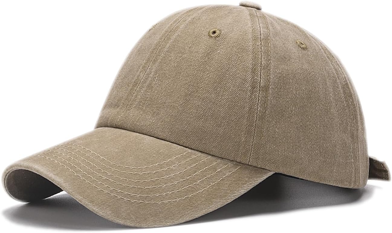 QuanhaigouLow Profile Baseball Cap for Men Women - Cotton Dad Hat-Classic Adjustable Unconstructed Plain Hat