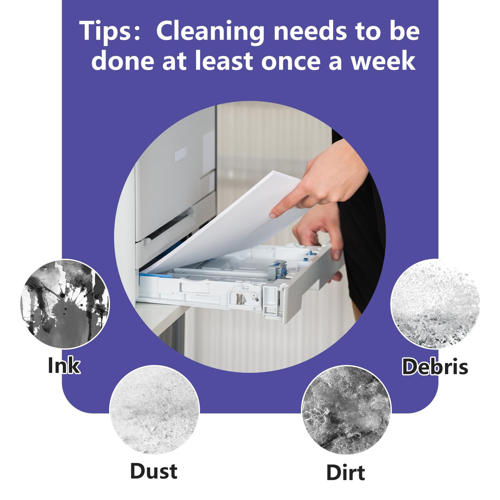 Snapklik.com : Laser & Inkjet Printer Cleaning Sheet, Reusable 8.5 X 11 ...