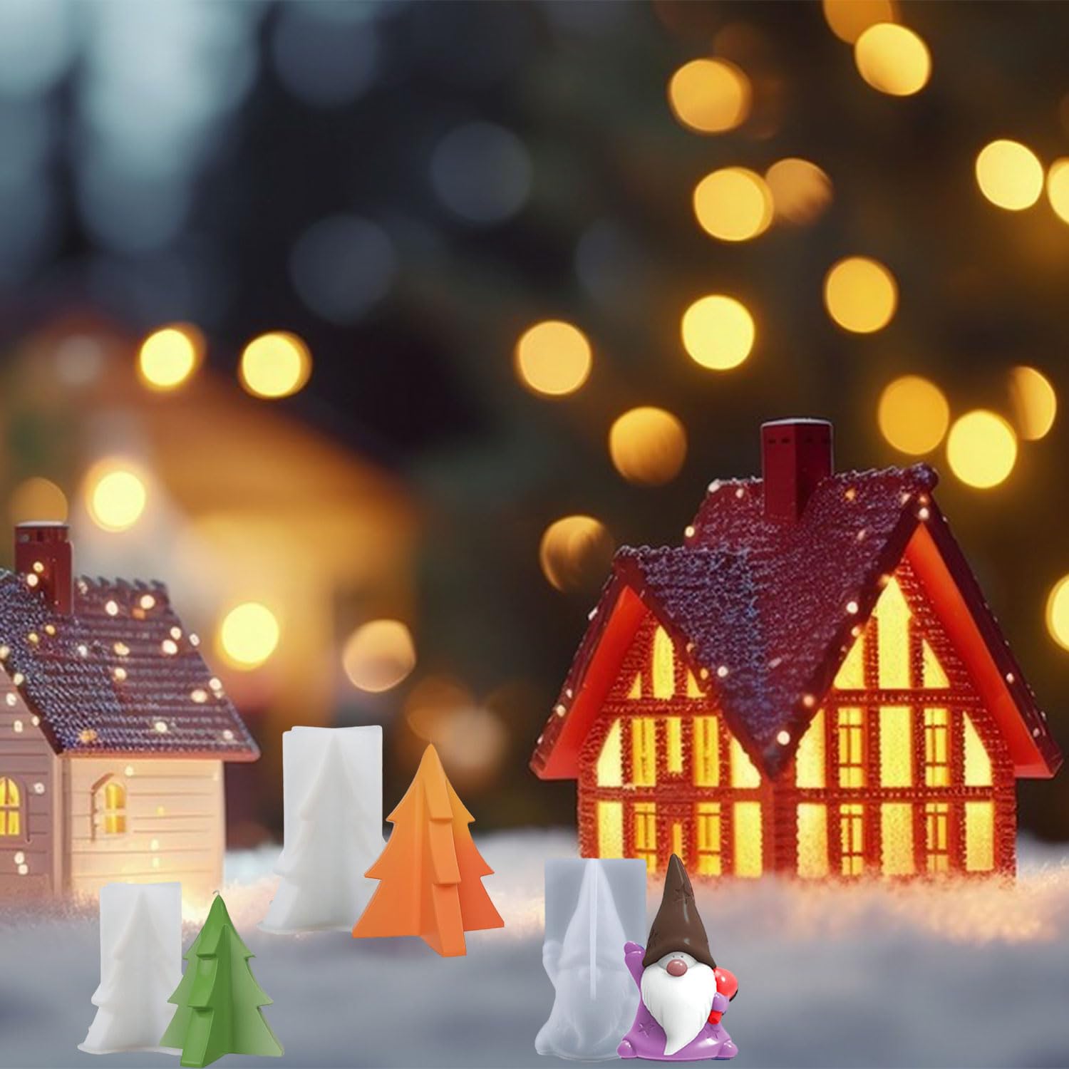 3 Stück Weihnachtsbaum-Silikonformen – Für Kerzen, Seifen, Harz, DIY-Deko & Geschenke
