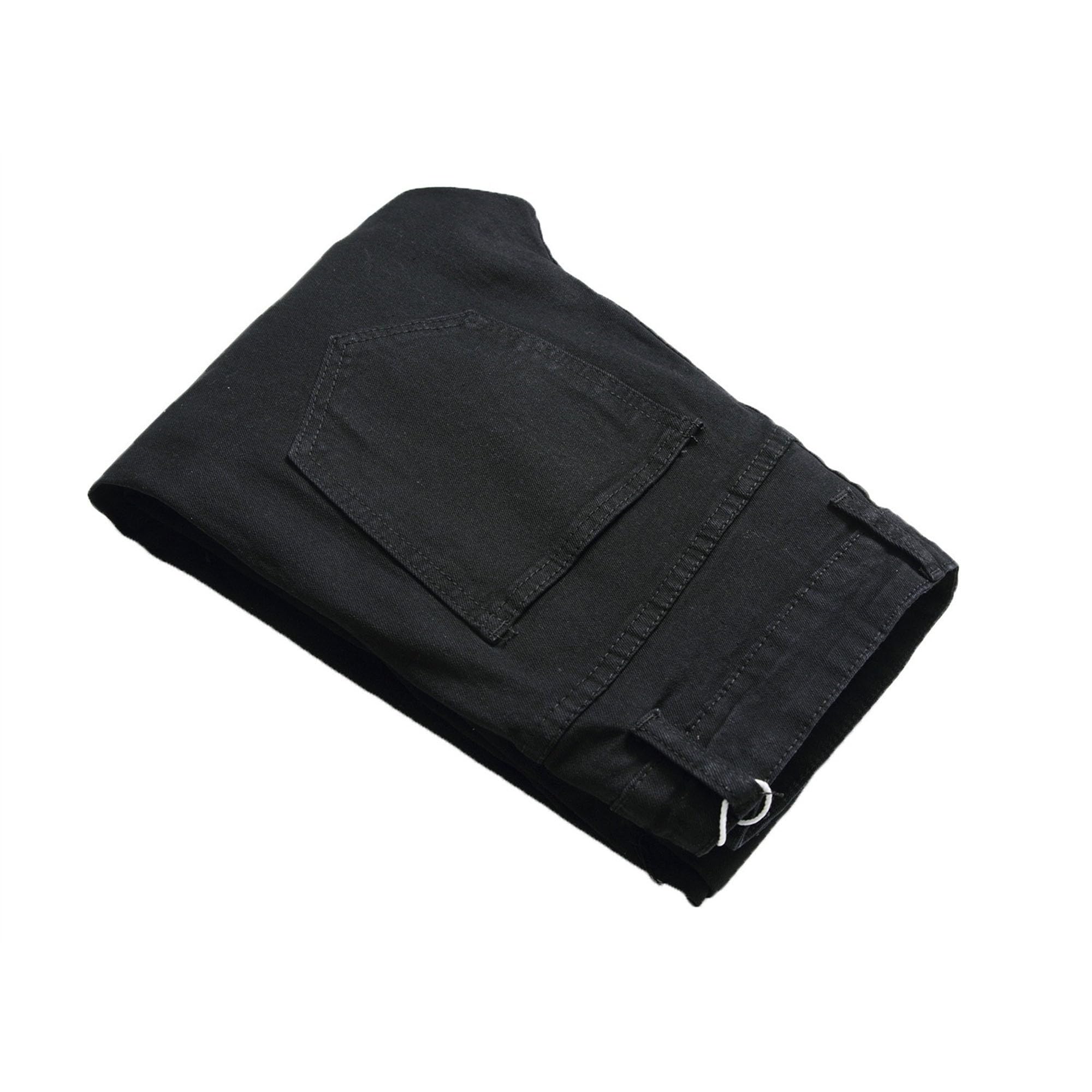 Maiyifu-GJ Jeans for Men Distressed Skinny Leg Ripped Slim Fit Denim Pants Stretch Casual Streetwear Jean Trousers (Black,28)