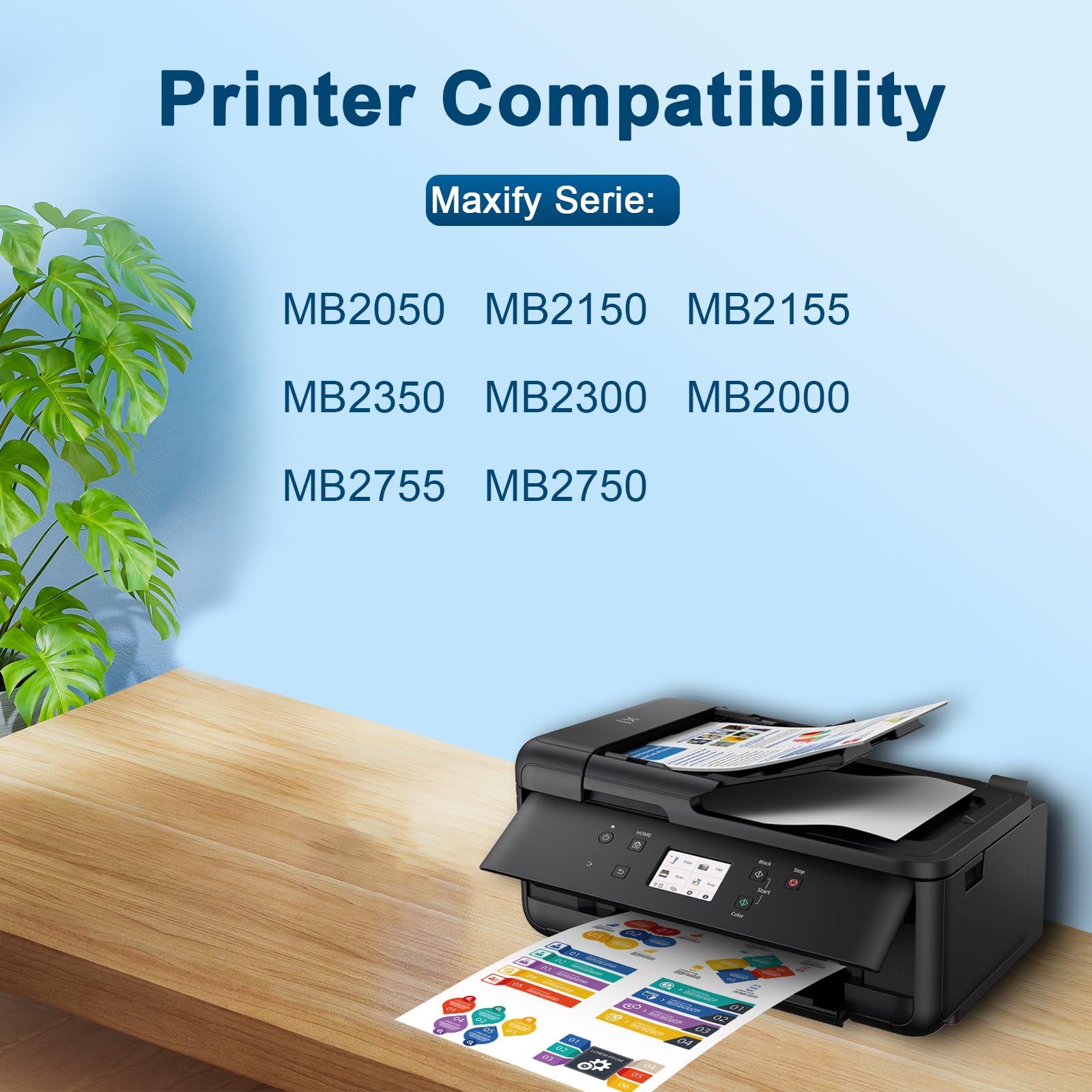 Vhbw 8x Cartucce Compatibile Con Canon MAXIFY MB2350, MB2050 Stampante ( Compatibile - Foto 9