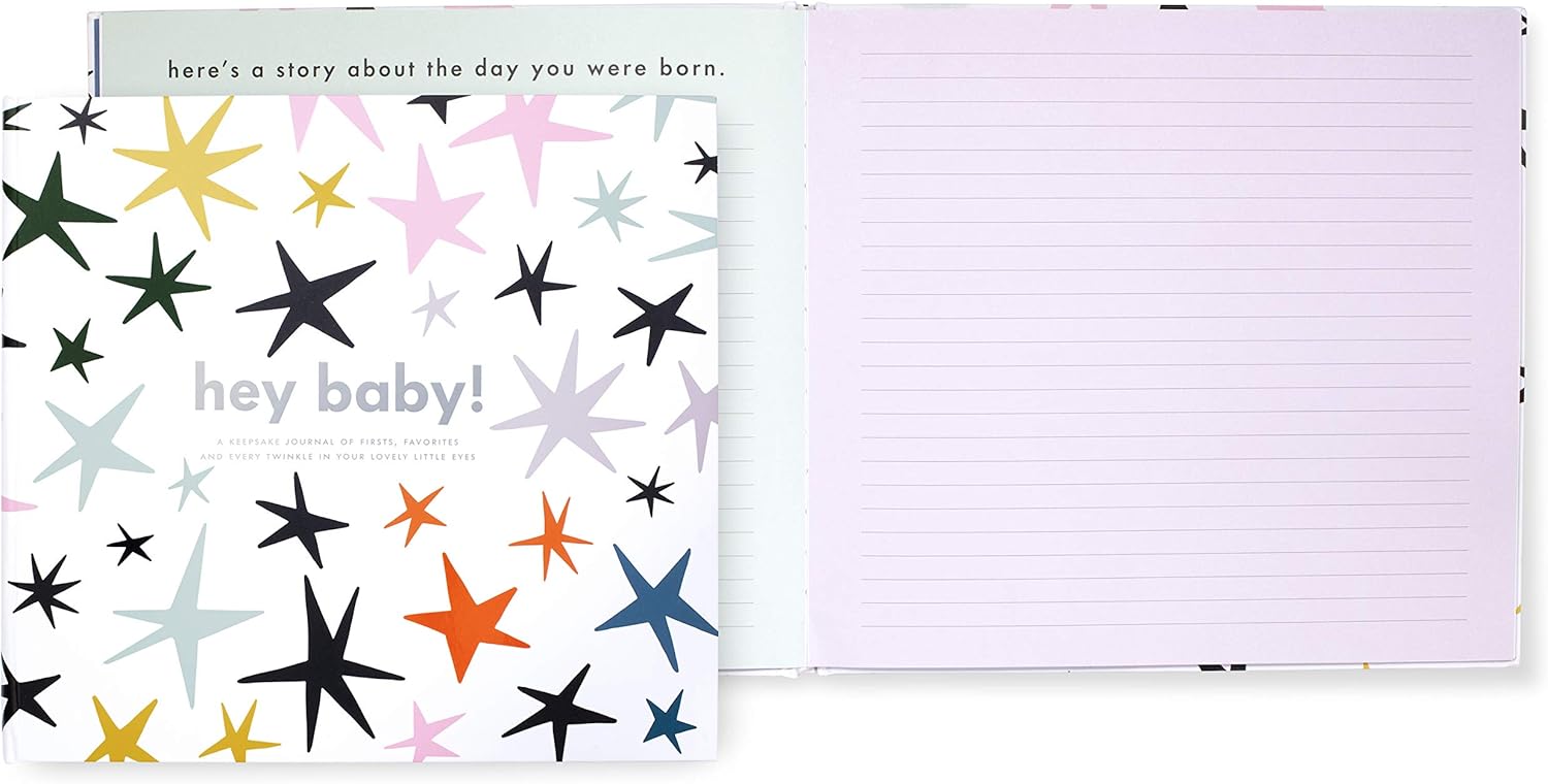 Kate Spade New York Baby's First Year Keepsake Book, Gender Neutral Baby Memory Book to Track Monthly Milestones, Dancing Stars