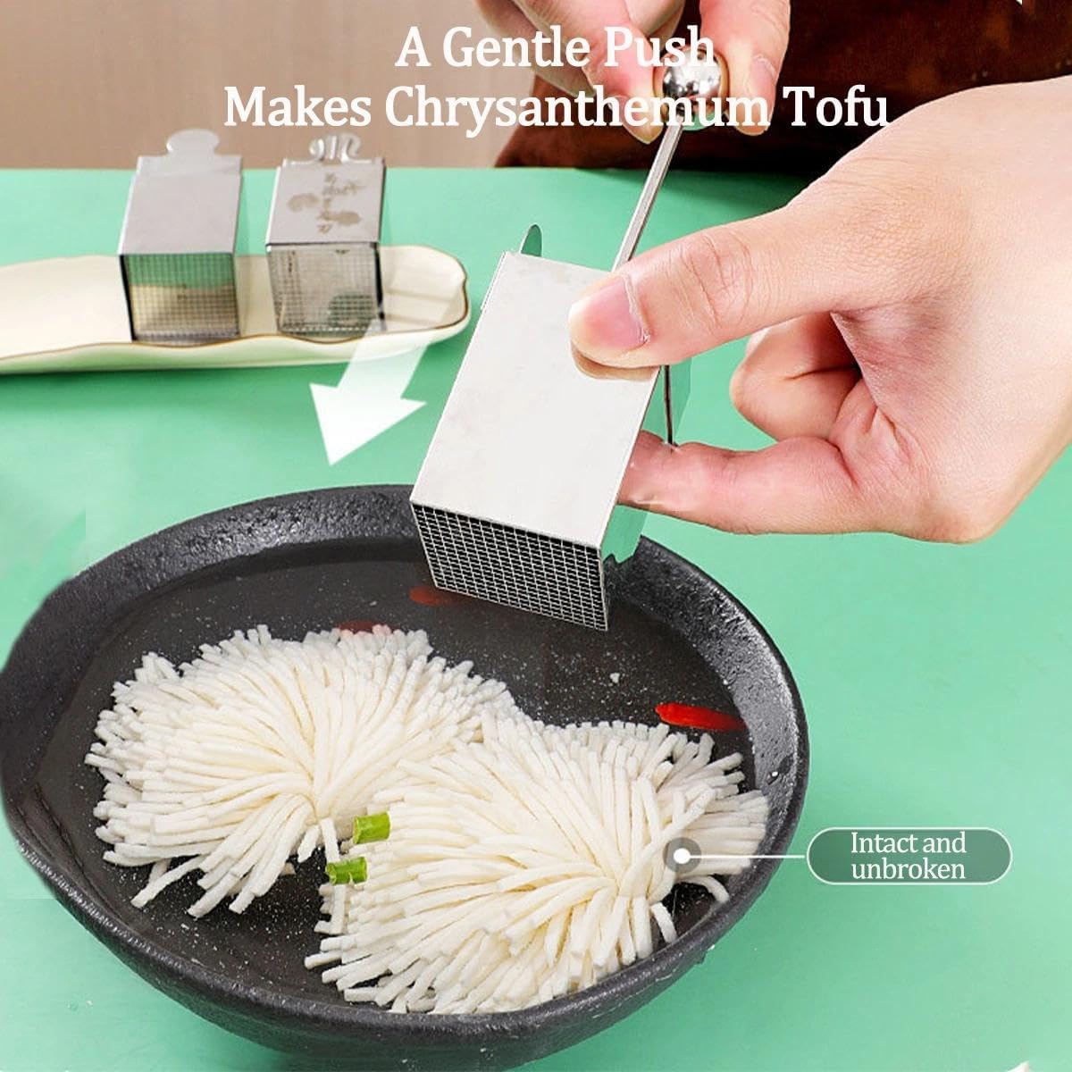 Diy Tofu Cooking Tool,Stainless Steel Tofu Mesh Cutter,Kitchen Creative,Chrysanthemum Shape