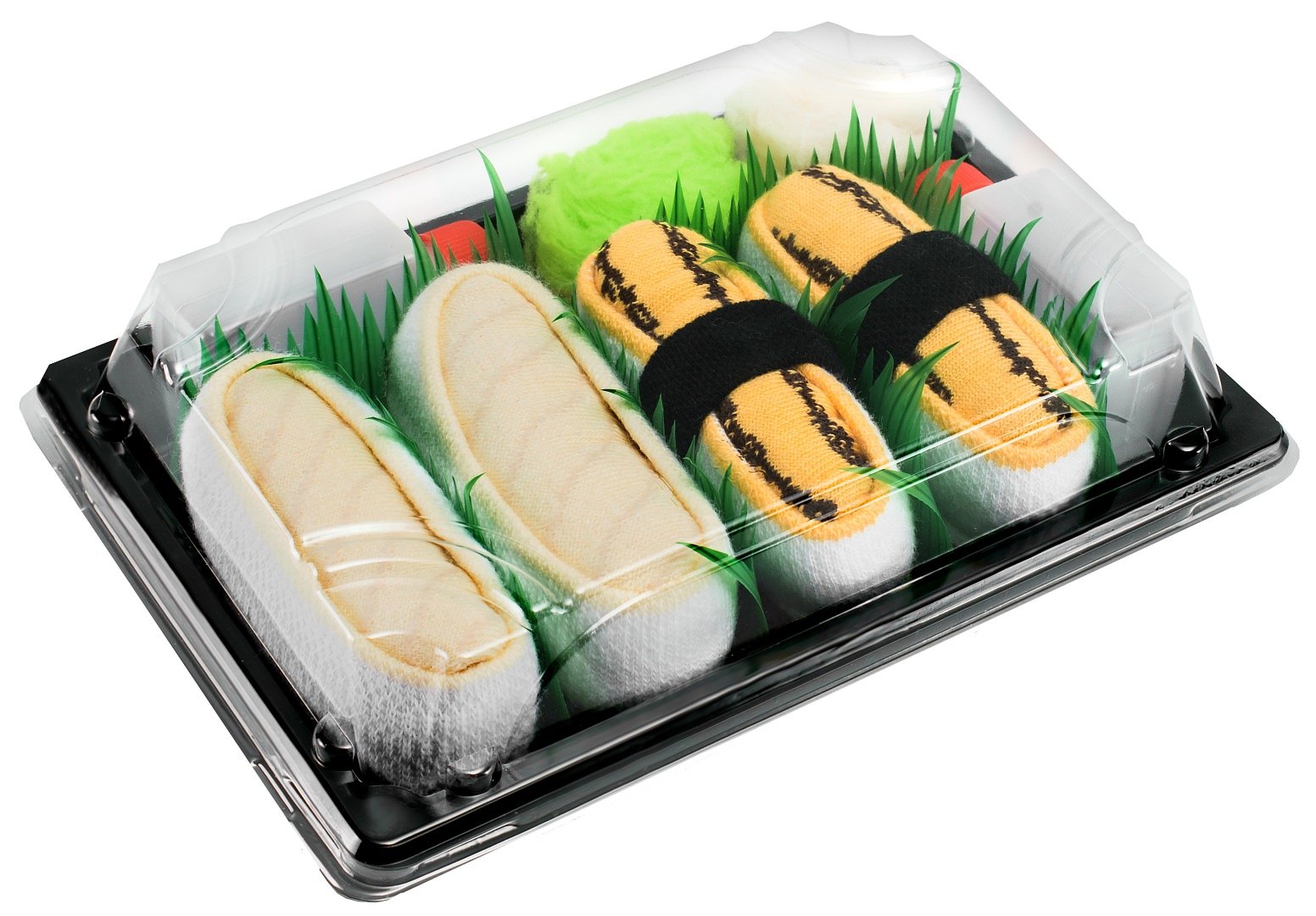 Rainbow SocksWoman Man Sushi Socks Box Tamago Butterfish - 2 Pairs - Size 4-7