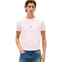 Tommy Hilfiger Uomo T-Shirt Maniche Corte Slim Fit, Rosa (Pink Lily)