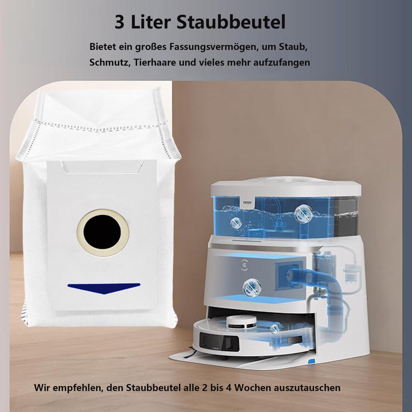 Kit Rechange T30S T30S Pro Kit Accessoires Ecovacs Deebot T30S/T30S Pro - 1 Brosse ZeroTangle, 4 Filtres HEPA, 6 Serpillières, 4 Sacs à Poussière Robots Aspirateurs