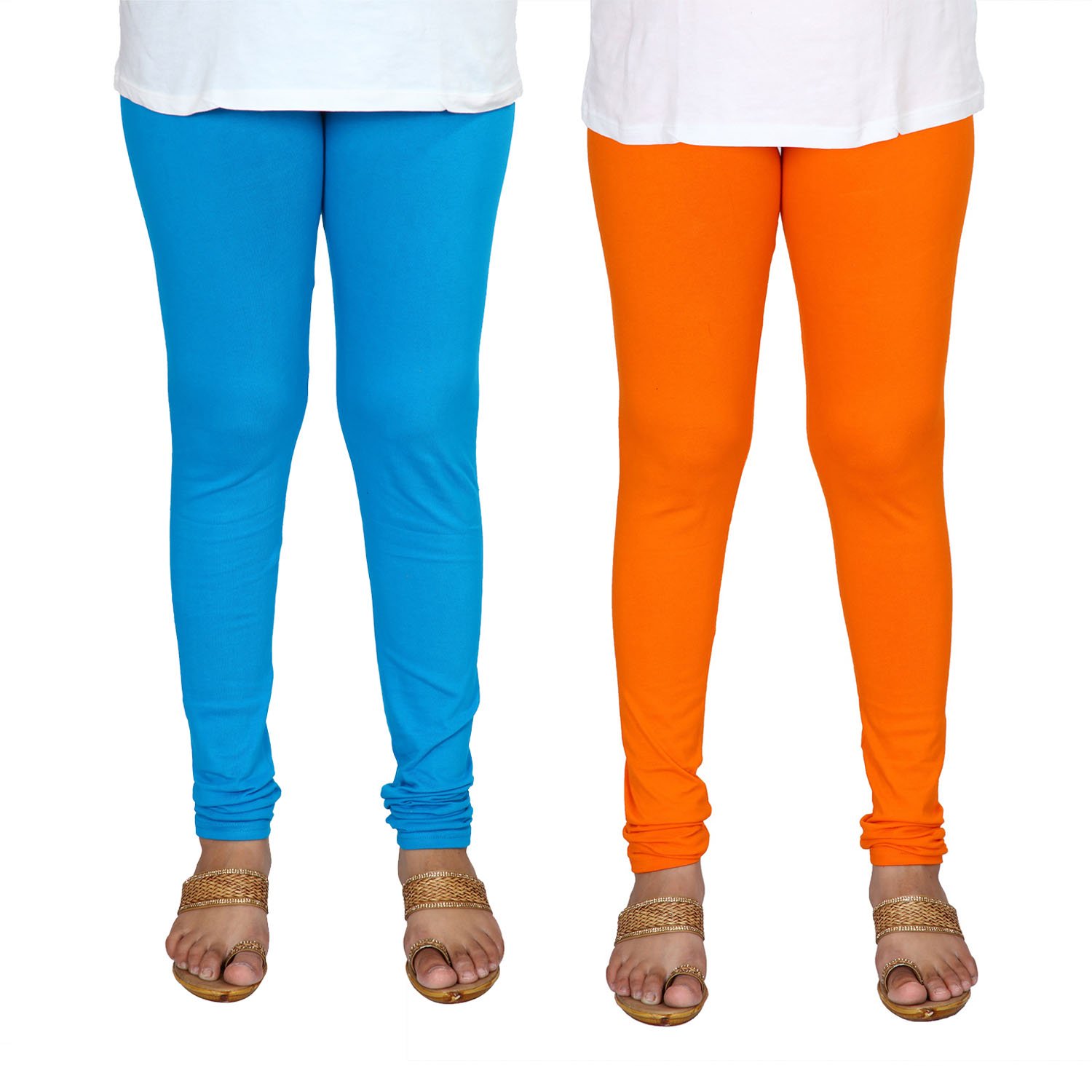 Buy Hirshita Women's Turkish Blue, Fanta Leggings (Pack of 2) at Amazon.in