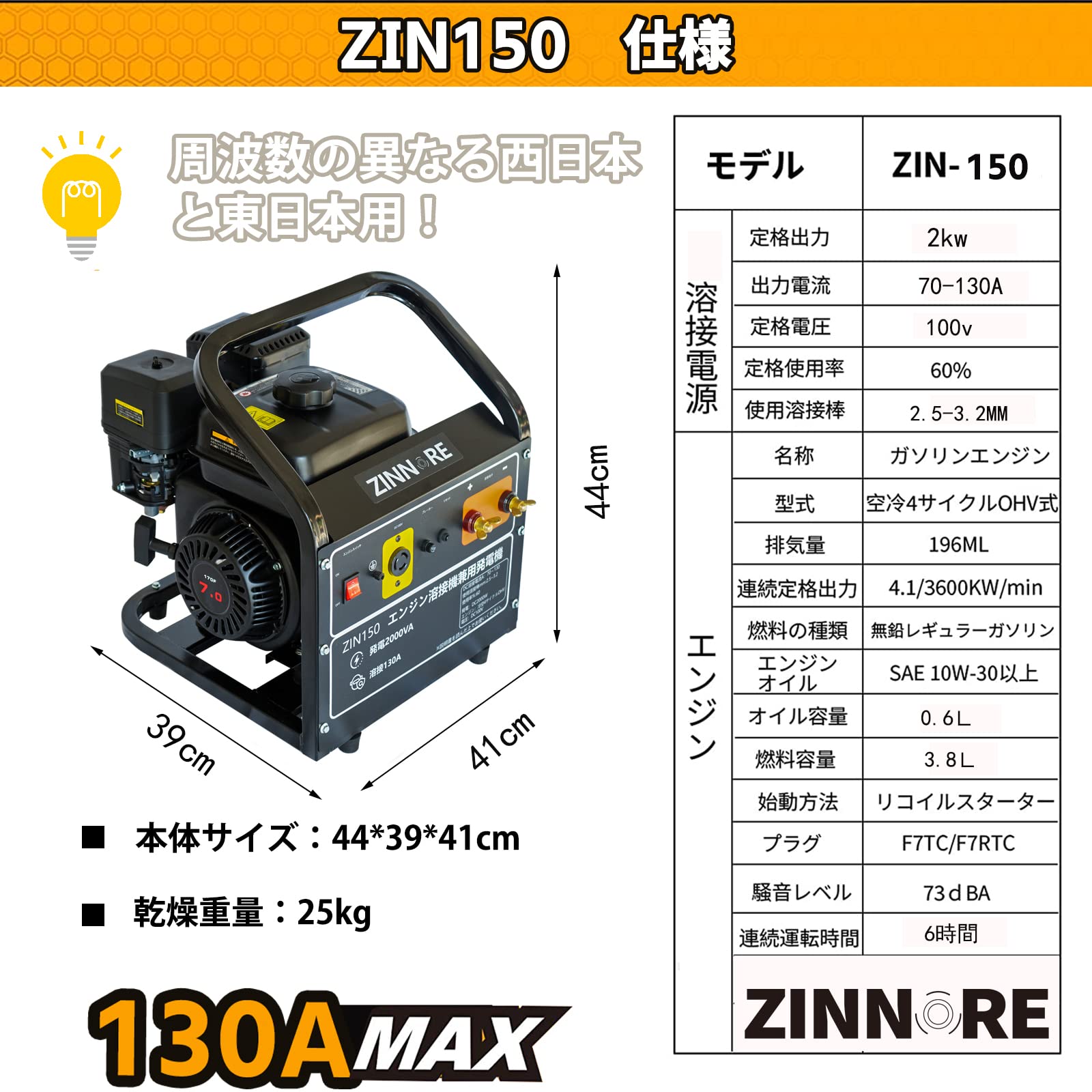 Amazon | 溶接機 エンジン 溶接発電機 発電機兼用溶接機 ガソリン 