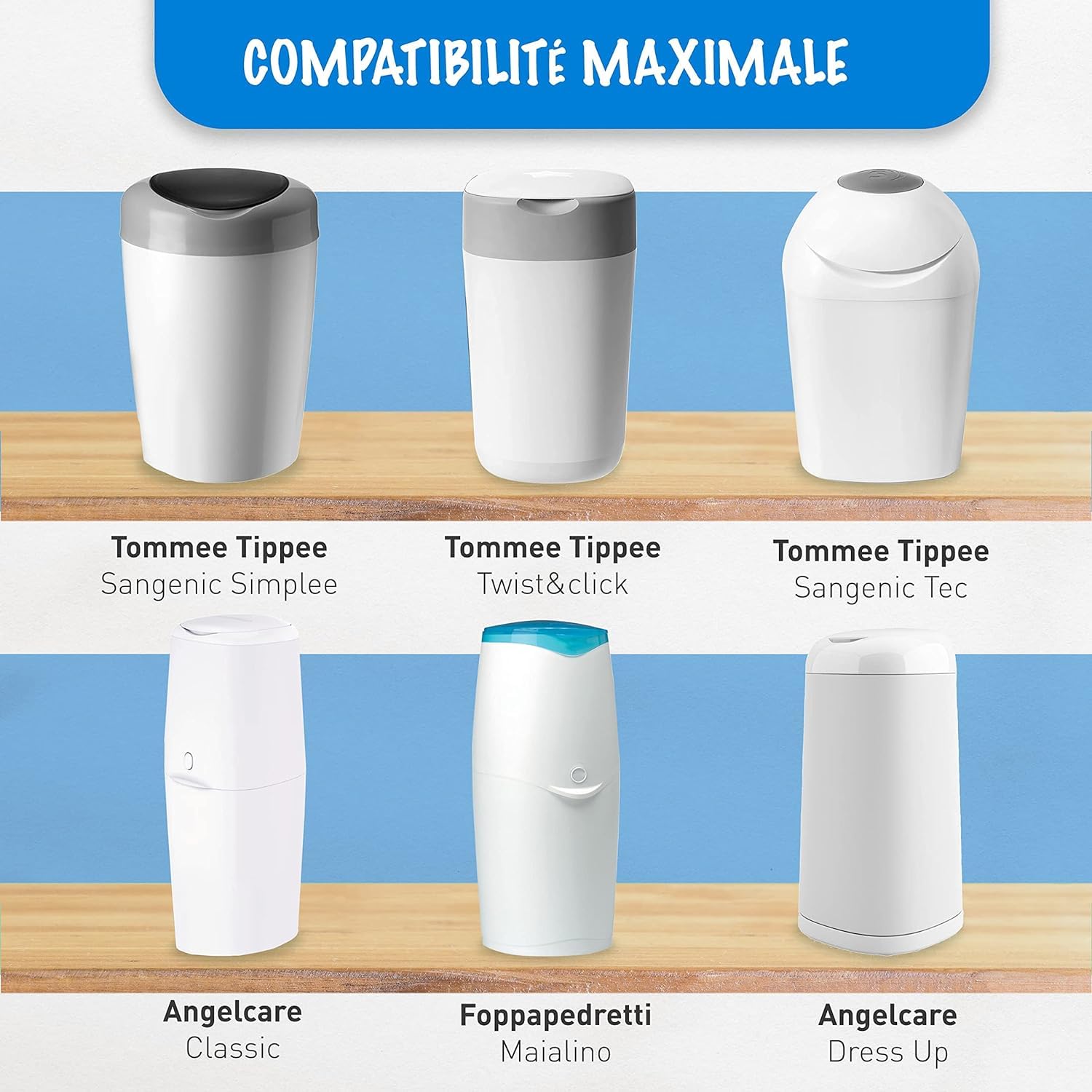 Sacs Poubelle Couches Sacs Recharge LillOne Pour Poubelles à - Main Image