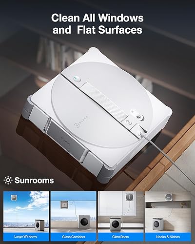 ECOVACS WINBOT W3 Omni Robot Nettoyeur de vitres avec Station de Lavage Automatique et Station Multifonction, Aspiration 8000 Pa, Nettoyage Intelligent avec pulvérisateur d'eau à Triple buse - 6